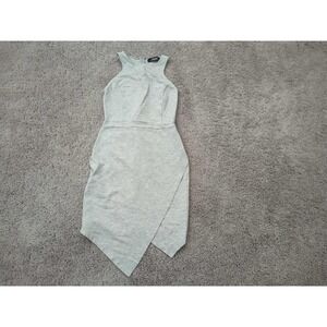 Lulus Sheath Tank Dress‎ Womens Small Gray Asymmetrical Lined